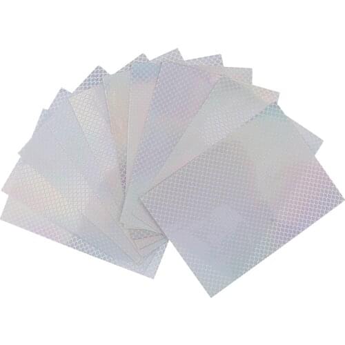10pcs Adhesive Film Flash Tape For Lure Making Tying Materail Metal Hard Baits Luminous Sticker