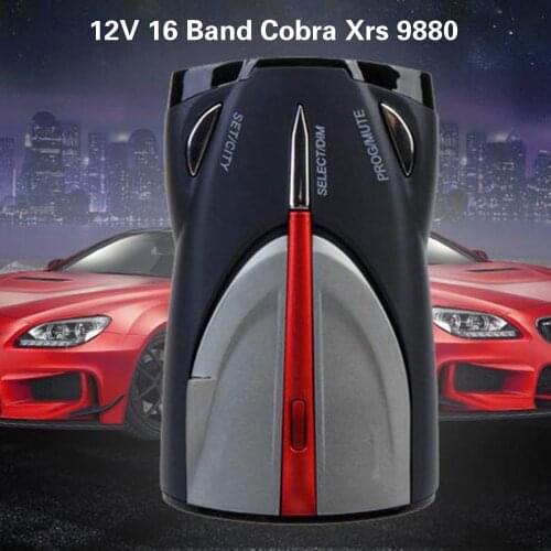 12V 16 Band Cobra Xrs 9880 Anti Radar Car Detector 360 Degree Led Display Police Speedometer Voice Alert