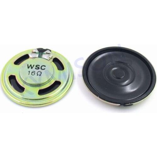 2PCS New Ultra-thin Mini speaker 16 ohms 1 watt 1W 16R speaker Diameter 36MM 3.6CM thickness 5MM