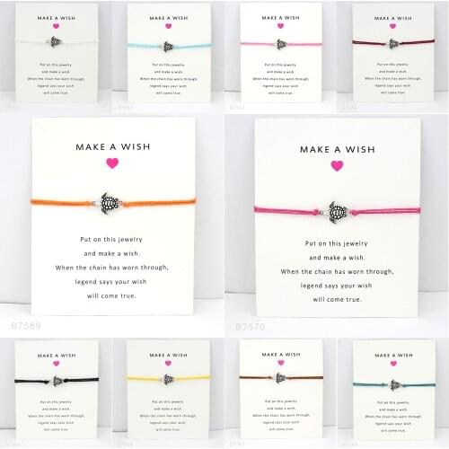 2020 Sea Turtles Tortoise Charm Bracelets Card Bee Antique Animal Women Men Jewelry Red Black Many Colors Drop Shipping