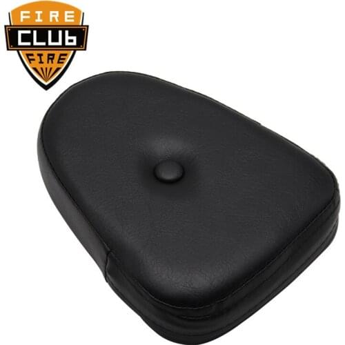 Black Motorcycle Backrest PU Leather Sissy Bar Pad Motorbike Seat Cover Pad For Harley