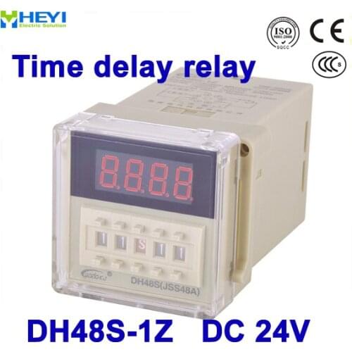 Digital time relay DH48S-1Z 24VDC timer delay relay with the socket