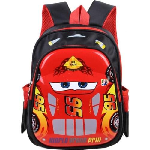 Disney New 3D car childrens school bag cartoon cute Frozen small backpack children student schoolbag