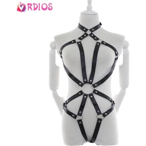 Sex Product For Adult Sexy Lingerie PU Leather Black Bondage Set Stage Props Clothing BDSM Whip Cosplay Sexy Accessories Shop