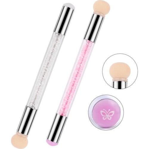 Glitter Powder Picking Dotting Gradient Painting Pen DIY Brush Nail Art Tools