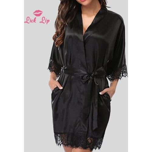 Женские домашние халаты Lick lip China At AliExpress