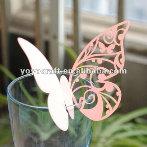 Hot sell many designs good quality wholesale party favor laser cut paper place cards