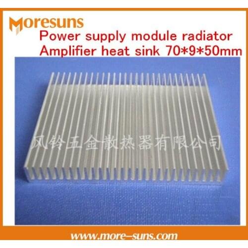 Free ship 10pcs Power supply module radiator/Amplifier heat sink 70*9*50mm electrical aluminum alloy heat dissipation plate