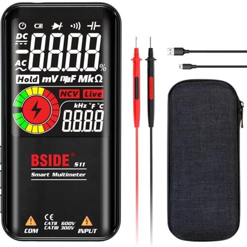 BSIDE S11 9999Counts Multimeter Rechargeable AC/DC Voltmeter Ohmmeter Test Resistance Capacitance Diode Continuity NCV Live Line