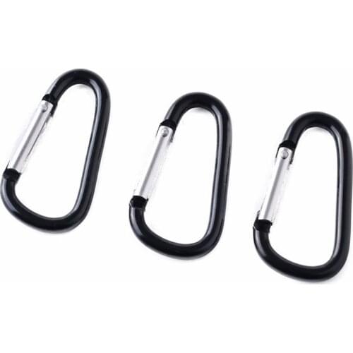 Outdoor Climbing Aluminium Alloy D Shape Buckle Carabiner Survial Key Chain Climb Hook Clip Backpack Buckle Keychain 1pc