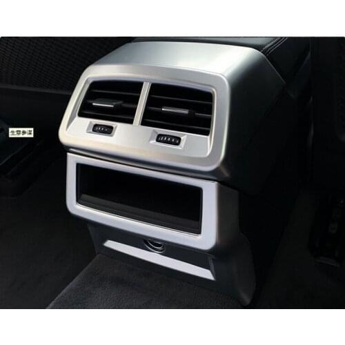 For Audi A6 C8 2019 Car Rear Seat Vent Cigarette Lighter Panel Chrome Trim Cover Frame Sticker Interior Accessories