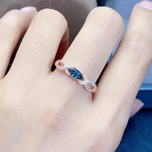 Natural real blue Flower sapphire ring 925 sterling silver Fine handworked jewelry Finger rings