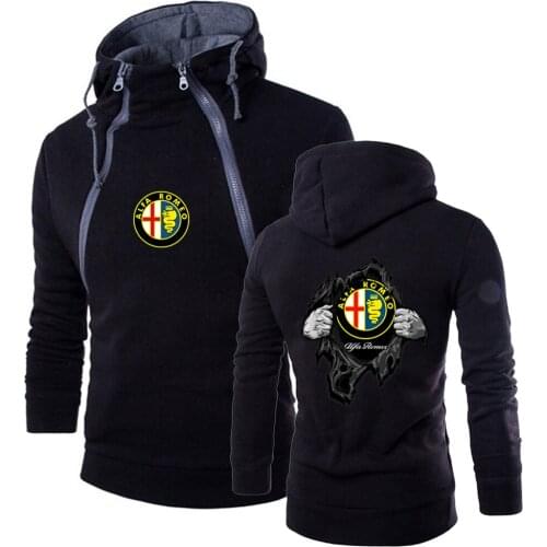 2021 NEW Alfa Romeo Logo Leisure Men Pullover Hoodies Comfortable Hooded Sweatshirt Classic Tracksuit Warm Slim Tops