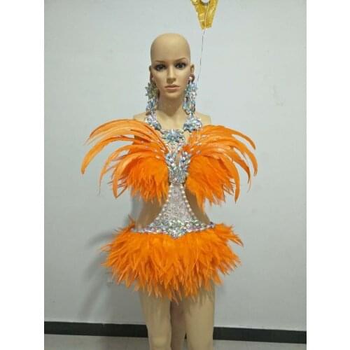 Feather clothing Stage performance catwalk carnival Headdress flower pubs party Mens wear womens clothing
