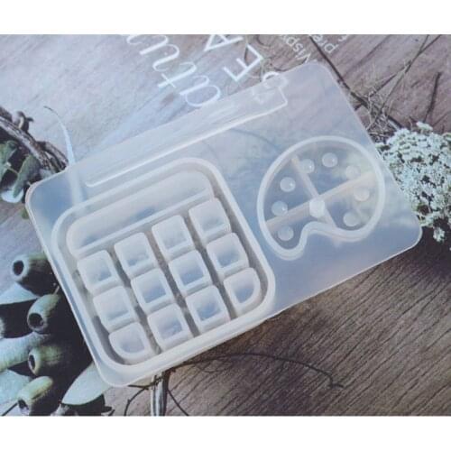 Pigment Brush Paint Tray Box Keychain Pendant Resin Casting Mold Jewelry Tools