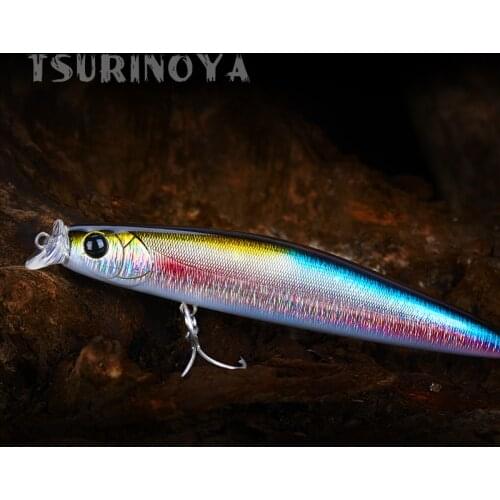 TSURINOYA Saltwater Floating Minnow Fishing Lure 110mm 15.5g/85mm 10g Shallow Range Pencil Bait Sea Bass Pike Bass Jerkbait