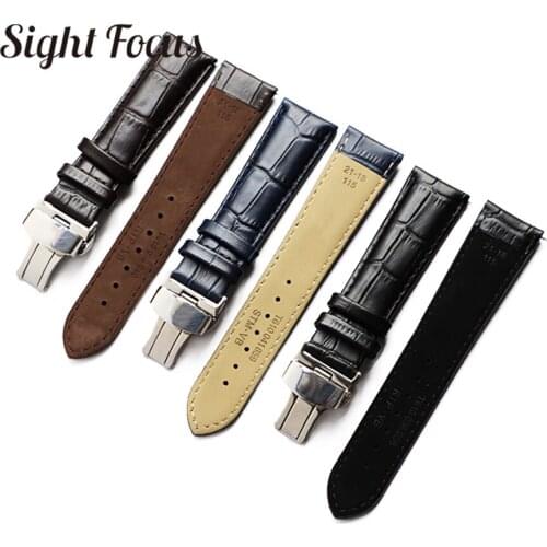 21mm Watch Bands Calf Leather Strap for Tissot Men T099 Watchband Blue Black Coffee Bracelet for Tissote 1853 T-CLASSIC T099407