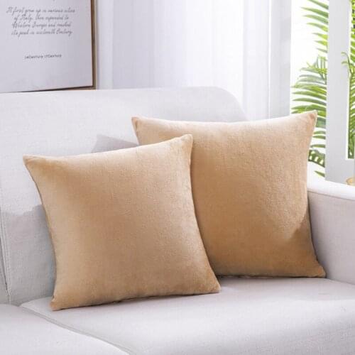 Luxury Velvet Sofa Cushion Cover Decoration Home Decor Pillow Covers Living Room Bedroom Nap Solid Throw Pillowcase Decorative