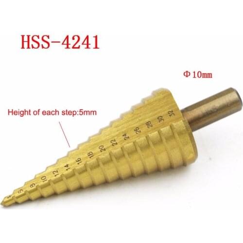 4-32 HSS 4241 Steel Step Cone Titanium Coated Drill Bit Cut Tool Set Hole Cutter for metal