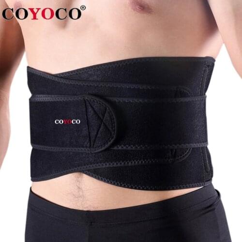 COYOCO Waist Trainer Adjustable Pressurized Exercise Belt Support Gym Sports Fitness Running Training Waist Brace Protector