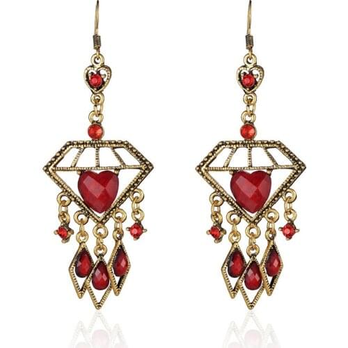 Creative Personality Exaggerated Hollow Water Drop Tassel Earrings Ethnic Style Earrings