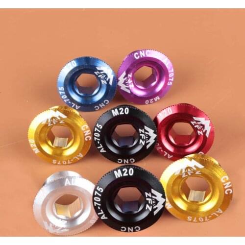 Bike Crank Cover Screw Cap M20 M15 M18 MTB Crankset Crank Cover Aluminum BMX Road Bike Fitting Mountain Bicycle Crank Cover