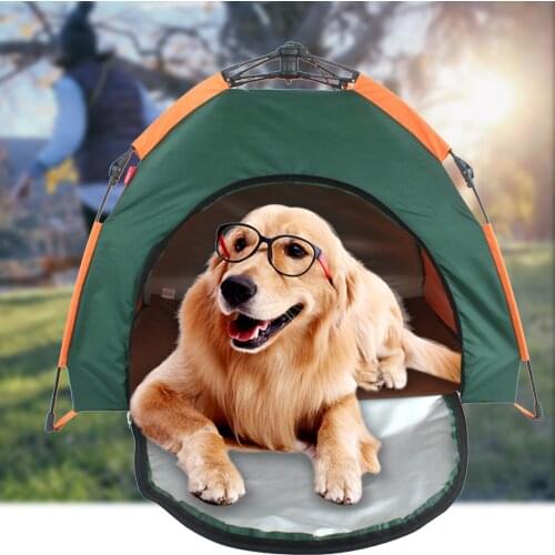 Waterproof Portable Pet Kennel Outdoor Folding Dog House Pets Tent Automatic Dogs Cats Pet Cage Indoor Tent