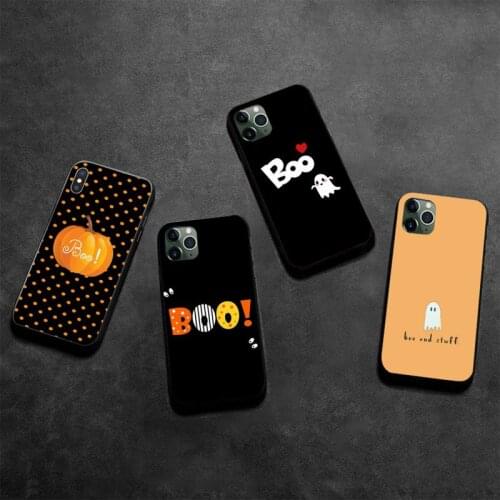 YJZFDYRM Scary halloween boo Soft Phone Case Capa for iPhone 11 pro XS MAX 8 7 6 6S Plus X 5S SE 2020 XR case