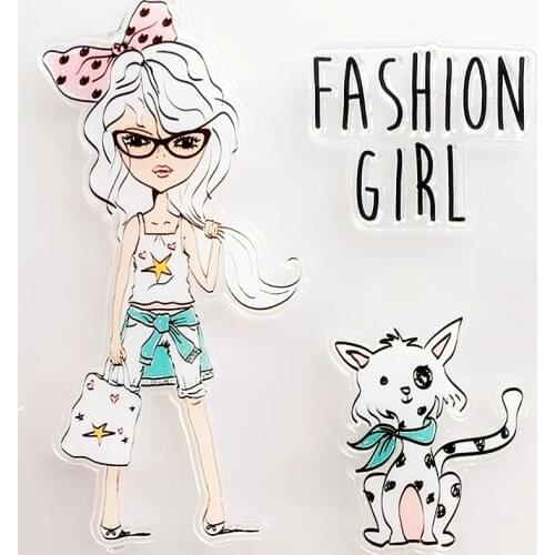 YLCS416 Girl Silicone Clear Stamps For Scrapbooking DIY Photo Album Cards Decoration Craft Transparent Stamp Clear Stamp New