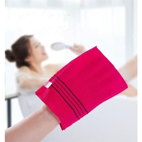 1Pc And 4Pcs Double-sided Towel Korean Exfoliating Bath Washcloth Body Scrub Shower Towel Portable for Adults Coarse Grain Towel