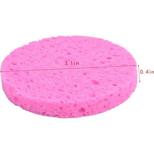 1pc Face Washing Tool Natural Wood Fiber Face Wash Cleansing Round Sponge Beauty Makeup Tools Cleaning