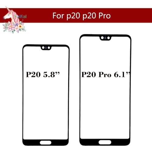 10pcs/lot For Huawei P20 / P20 Pro Touch Screen Front Glass Panel TouchScreen LCD Outer Display Lens P20 Front Glass Replacement