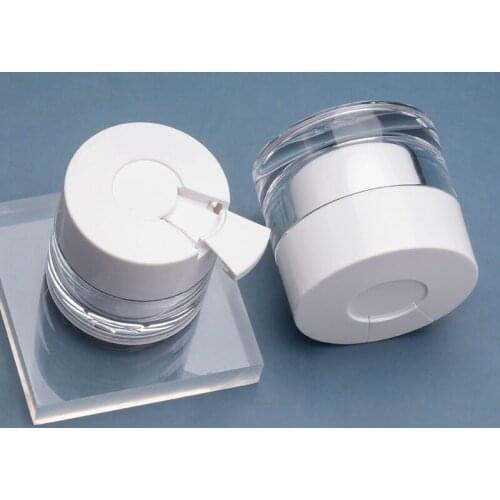 100pcs 30g/50g Plastic Pot Jars Clear Leak Proof Cosmetic Container Jars with Spoon for Travel Storage Make Up, Eye Shadow, Nail