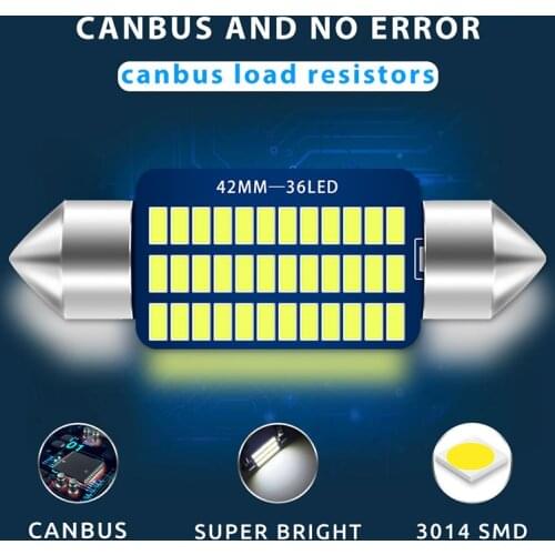 10X Canbus car C5W led 31mm interior Light 4014 Chips LED Festoon Bulb Car Dome No Error Auto Interior Reading Lamp