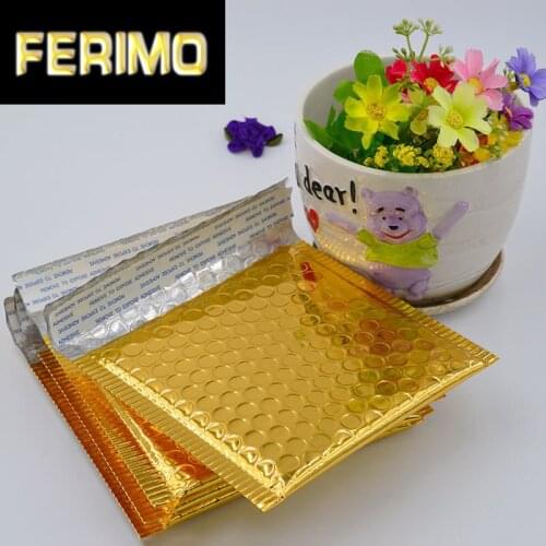 15*13 100pcs Pink/gold sliver Poly bubble Mailer envelopes padded Mailing Bag Self Sealing shipping express bag