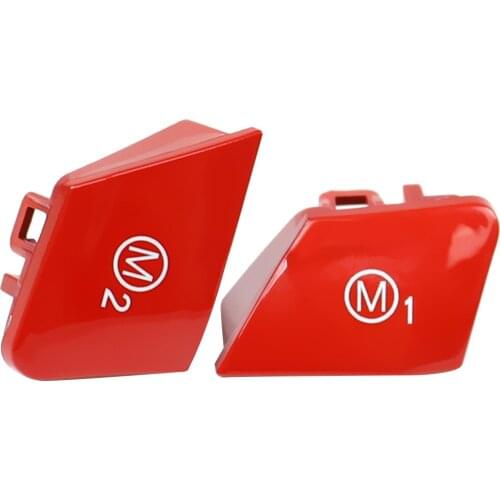 2 x Switch Button Cover High Quality Car Steering Wheel 3X2cm M1 M2 Mode For BMW