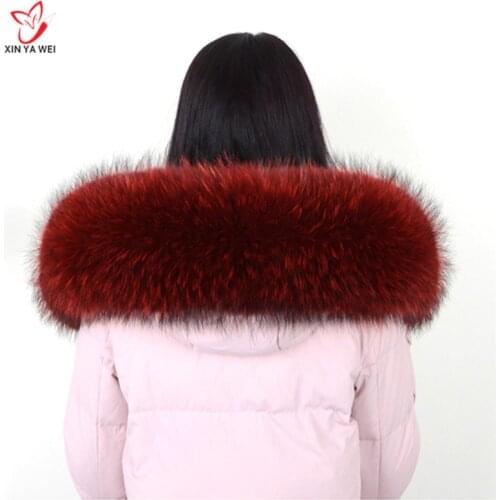 2019 Real Raccoon Fur Collar Scarfs Fashionable Luxury Scarf Russian Shawl Winter Men & Women Long Scarf For Women Fur Collar