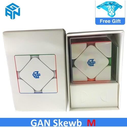 2020 GAN Magnetic Skew Cube GAN356 XieZhuan M Speed Cube GAN Oblique Turning Cubo Magico Puzzle GAN SkewbM Cube For Children