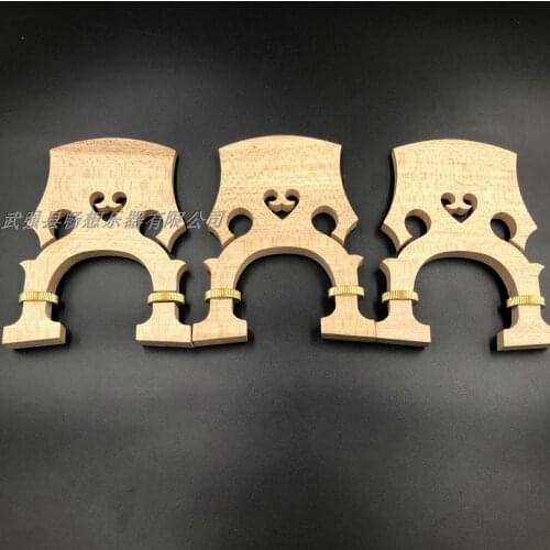 3PCS Adjustable Cello Bridge 4/4 Maple wood Height Cello parts/Accessories