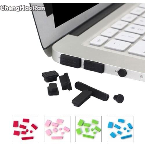 9pcs/set Soft Silicone Anti Dust Plug Cover Set Stopper Laptop Dust Plug Dustproof Port For Macbook Pro 13" 15" A1278 A1286