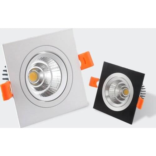 White Black Shell 10w 15w 25w 35w Cob Dimmable Fixture Ceiling Down Lamp Lights For Home Angle Adjustable AC110V 220V +Driver