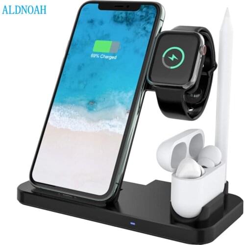 Wireless Charger 4 in 1 Fast Charging Station for Apple Watch Airpods Pro For iPhone 12 12 Pro 11 11 Pro 8 X and Samsung