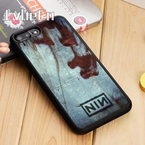 LvheCn Nine Inch Nails NIN Phone Case Cover For iPhone 5 6 6s 7 8 plus 11 12 Pro X XR XS Max Samsung Galaxy S6 S7 edge S8 S9 S10