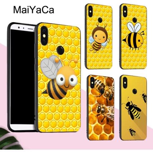 MaiYaCa Bumble Bee Honeycomb Case For POCO X3 F2 Pro Case For Redmi Note 8 Pro 8T 7 9 9S 9A 9C For Mi Note 10 Lite A3