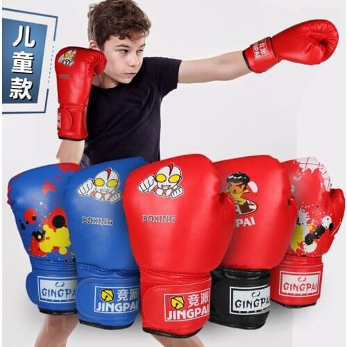 Cheap good quality Breathable PU leather 8 oz child babies kids kick fighting boxing gloves muay thai carton funny boxe gloves