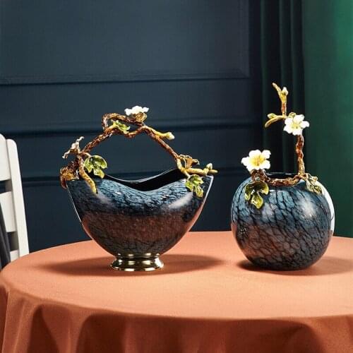 Home accessories living room table decoration Enamelled vase ornaments Sitting room porch TV ark decoration The room decorations