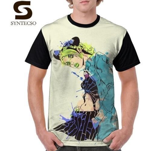 Jojos Bizarre Adventure T Shirt Jolyne Kujo T-Shirt Fashion Mens Graphic Tee Shirt Short Sleeves Plus size Print Cute Tshirt