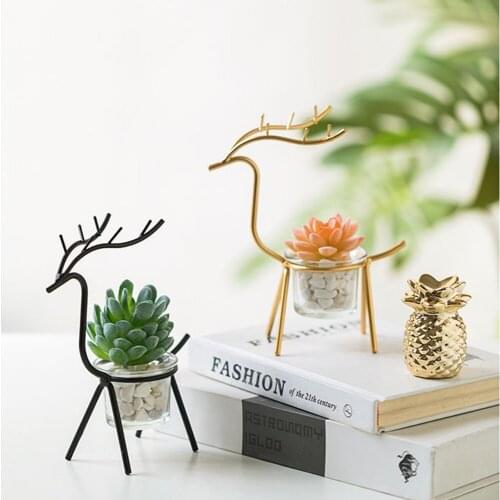 Simulation Green Plants Fake Flowers Succulent Potted Plants Ins Creative Nordic Indoor Desktop Small Ornaments Decoration