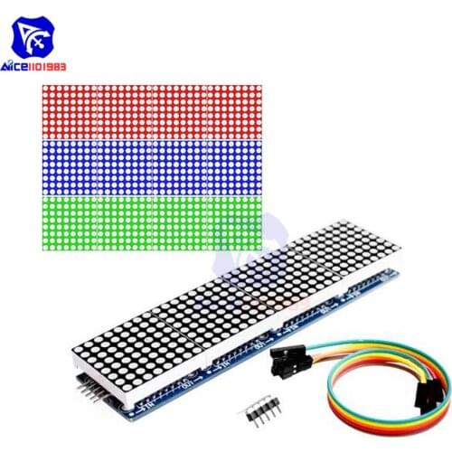 Diymore 4 in 1 MAX7219 RGB Dot LED Matrix Common Anode MCU 8x32 Control LED Display Module Drive for Arduino Raspberry Pi