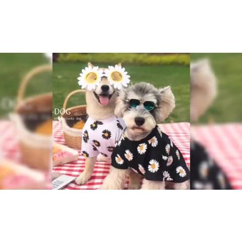 New Pet Dog Daisy T-shirt Pet Dog Wear Pet Dog Clothing Ropa Para Perros for All Season Dog Shirts Designer Dog Clothes